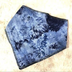 Pet bandana scarf dog tie & snap NEW blue tie dye